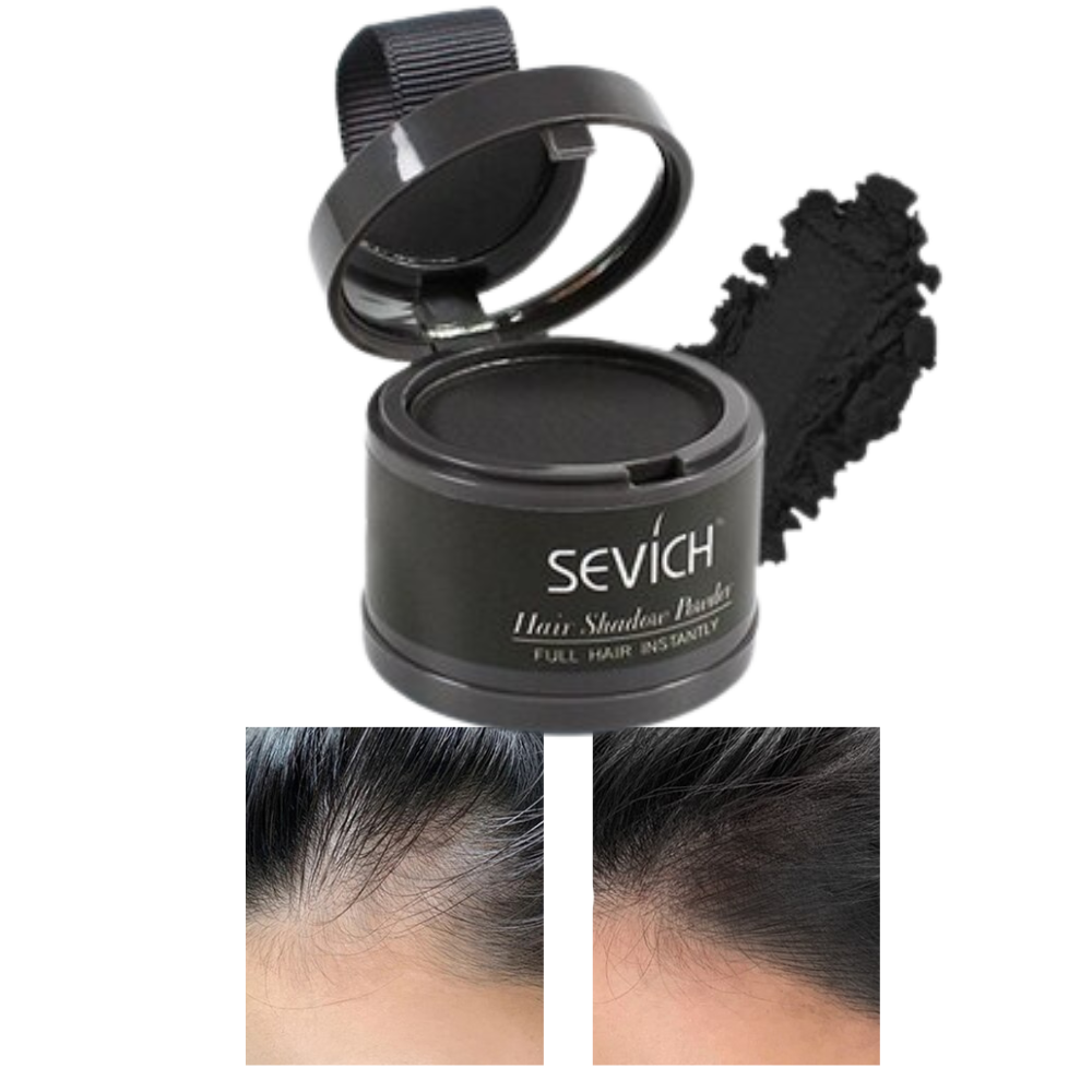 Poudre dissimulatrice de ligne de cheveux -Noir/   - Ozerty