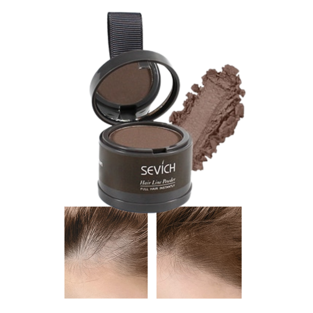 Poudre dissimulatrice de ligne de cheveux -Brun moyen/   - Ozerty