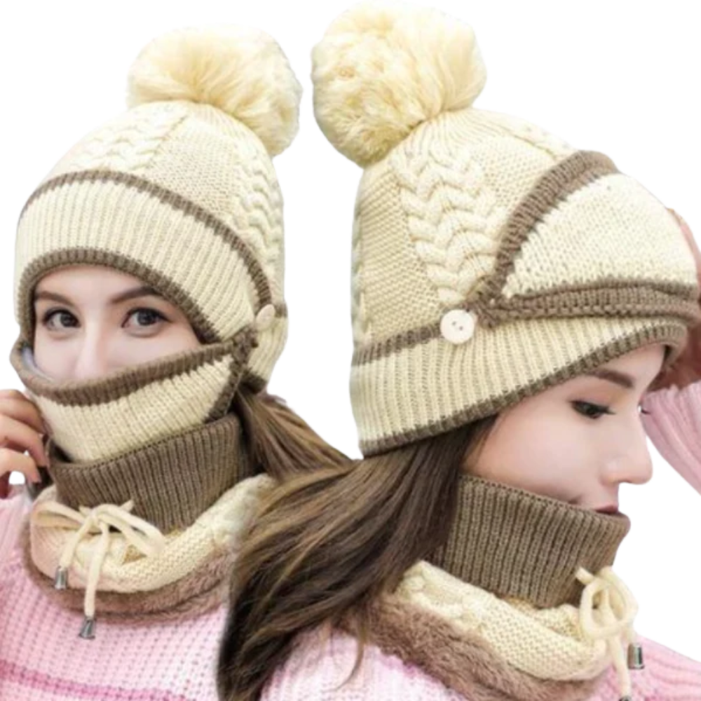 Ensemble de bonnets d'hiver -Beige/   - Ozerty