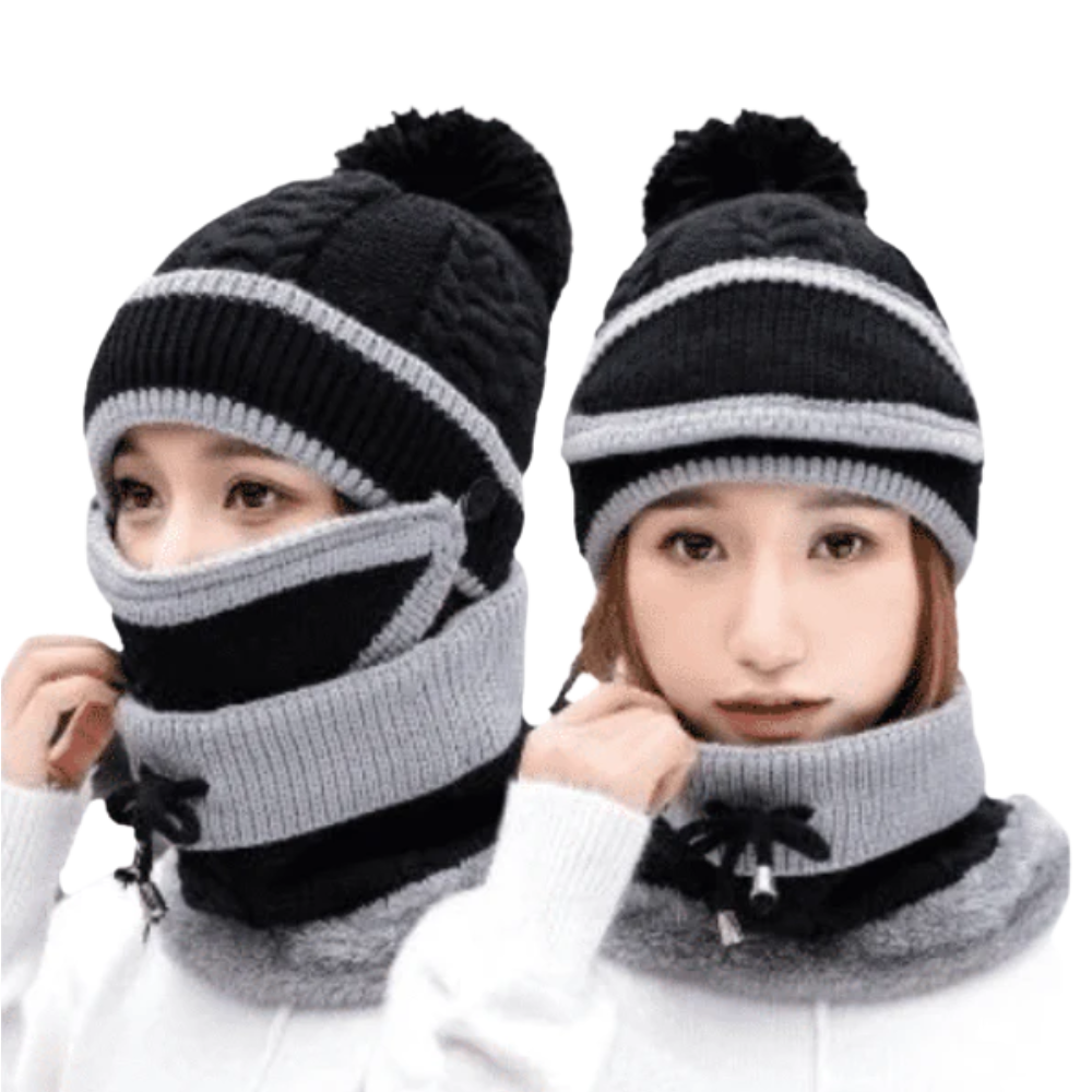 Ensemble de bonnets d'hiver -Noir/   - Ozerty