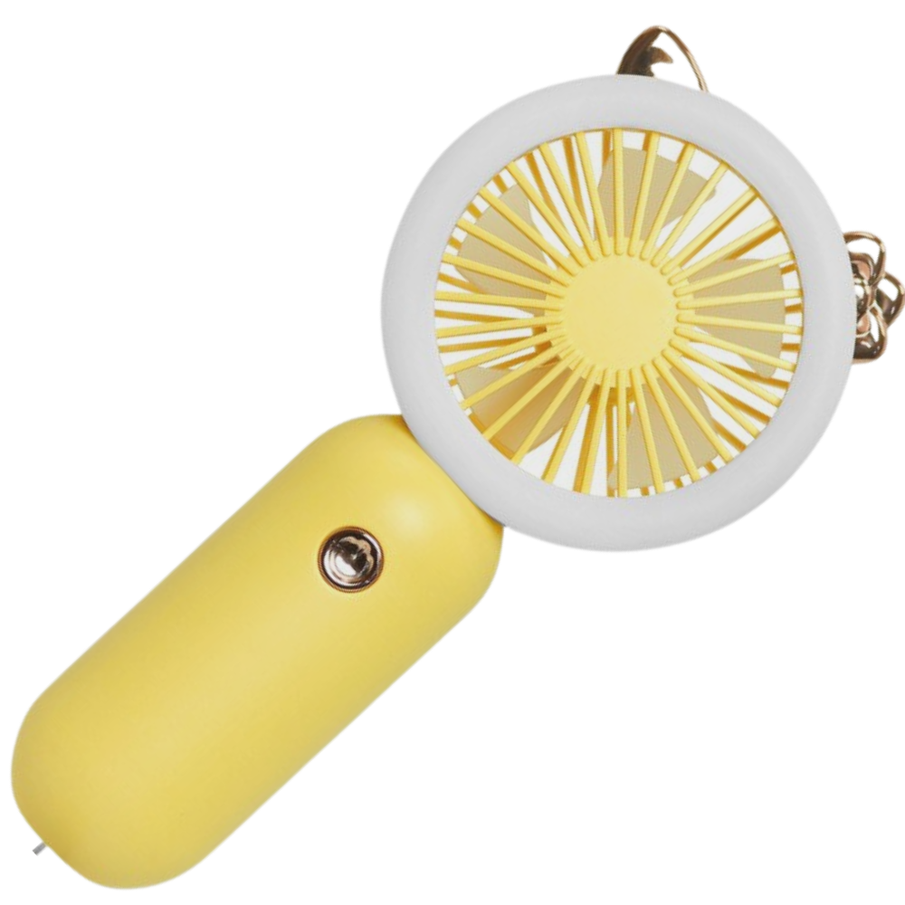 Ventilateur USB de poche avec LED -Jaune/   - Ozerty