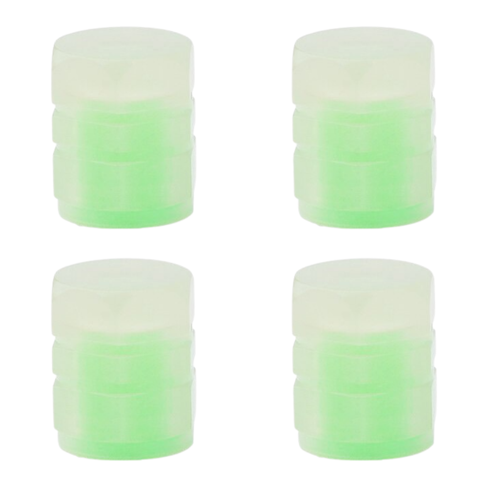 4 Bouchons de valves lumineux pour voitures -Vert/   - Ozerty