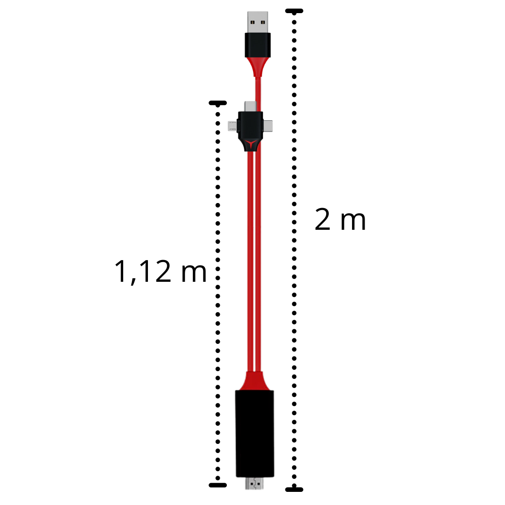 Câble adaptateur HDMI pour téléphones et tablettes - Ozerty