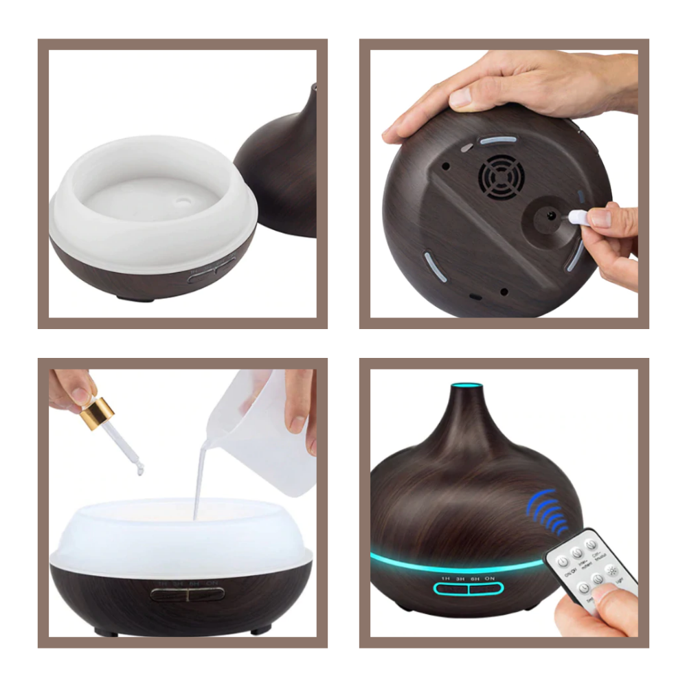 Diffuseur d'huiles essentielles et humidificateur - Ozerty