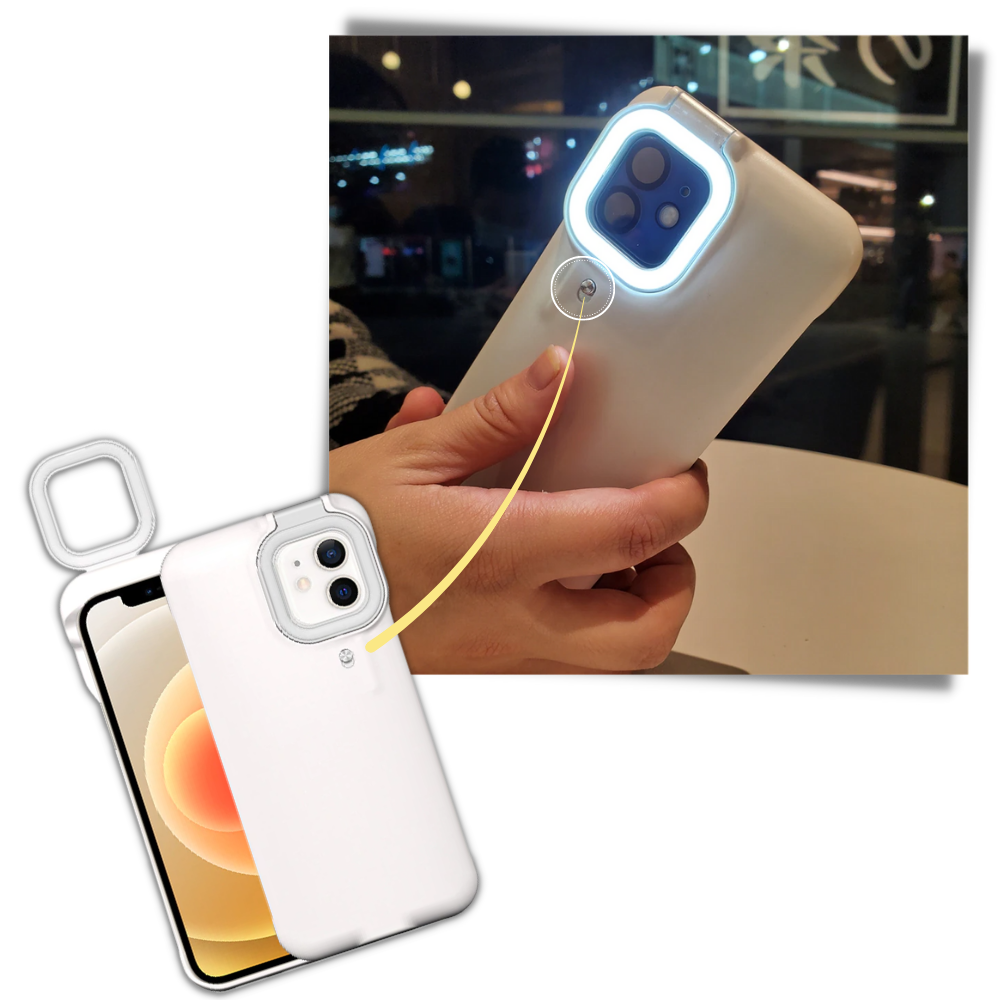 Étui de téléphone avec anneau lumineux LED - Ozerty