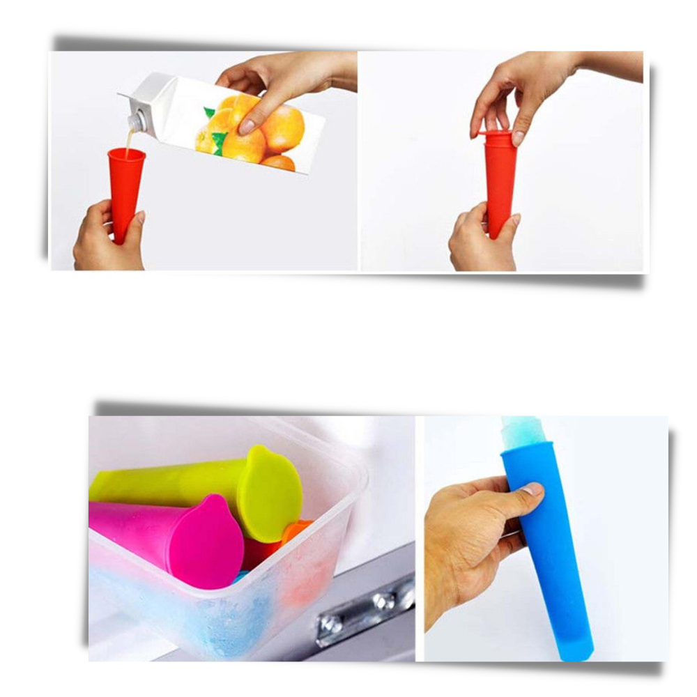 Pack de 5 moules en silicone pour sucettes glacées - Ozerty