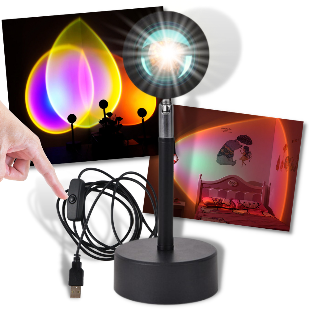 Lampe de bureau avec projecteur de lumière colorée LED - Ozerty