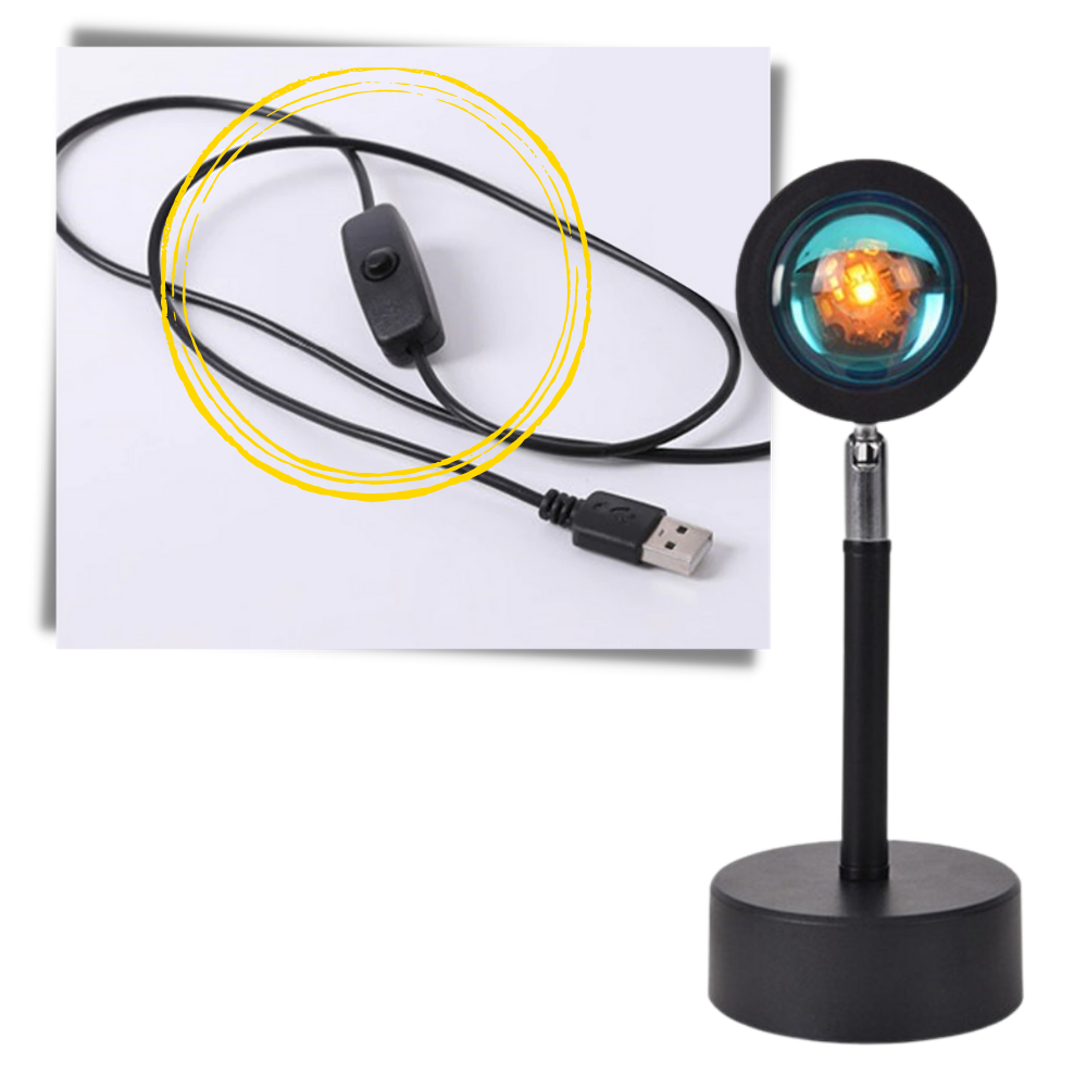 Lampe de bureau avec projecteur de lumière colorée LED - Ozerty