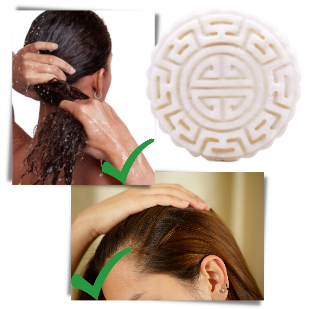Barre de shampooing et d'après-shampooing au riz  - Ozerty