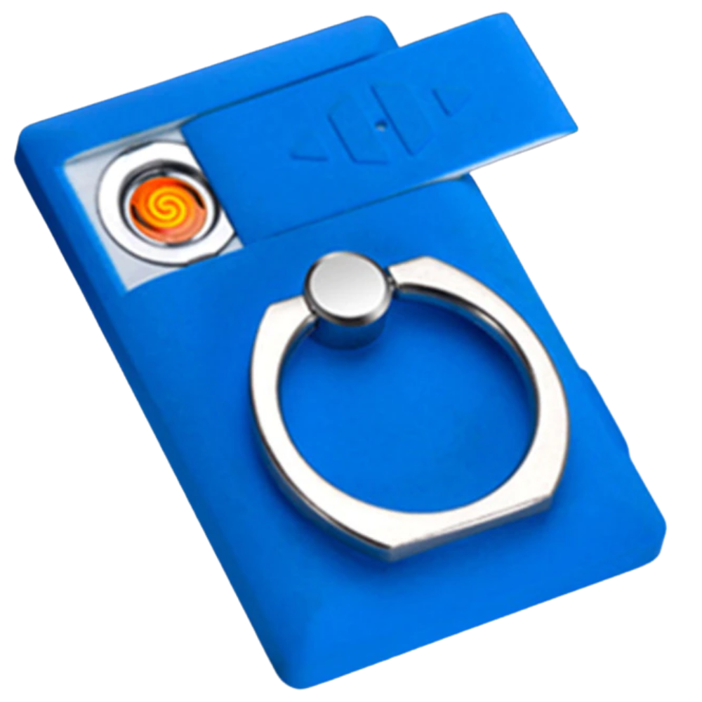 Bague de téléphone avec briquet -Bleu/   - Ozerty