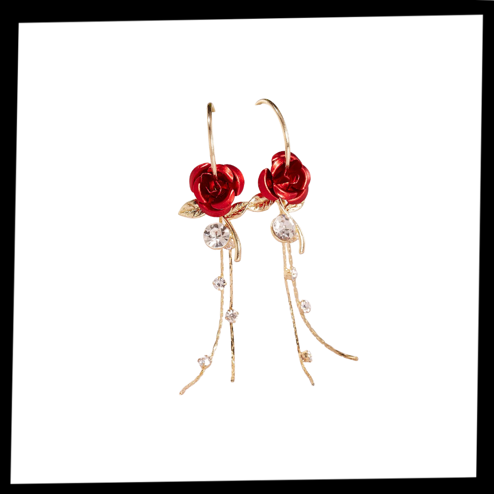 Boucles d'oreilles à glands en forme de roses - Ozerty