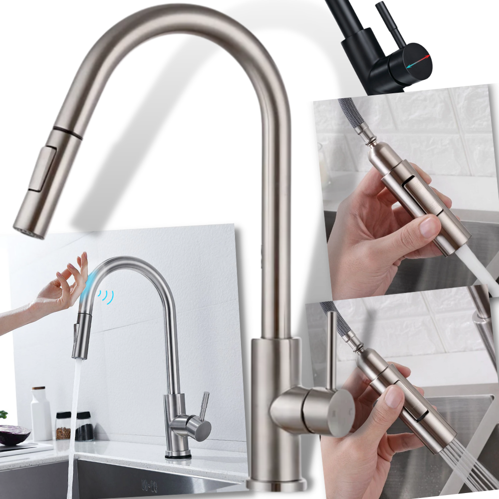 Robinet de cuisine flexible avec capteur - Ozerty