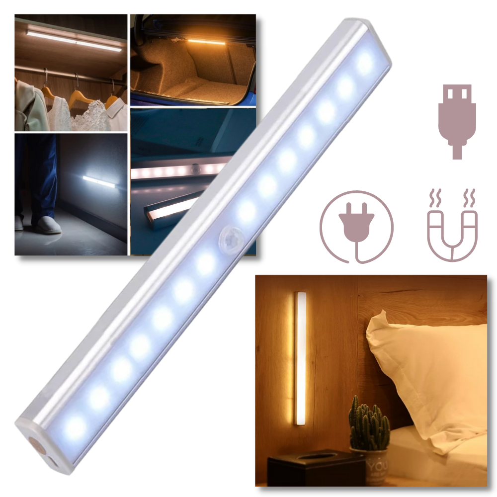 Lampe LED à détecteur de mouvement magnétique