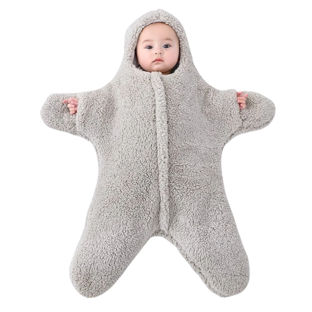Sac de couchage pour bébé étoile de mer -Gris/0-6 mois - Ozerty