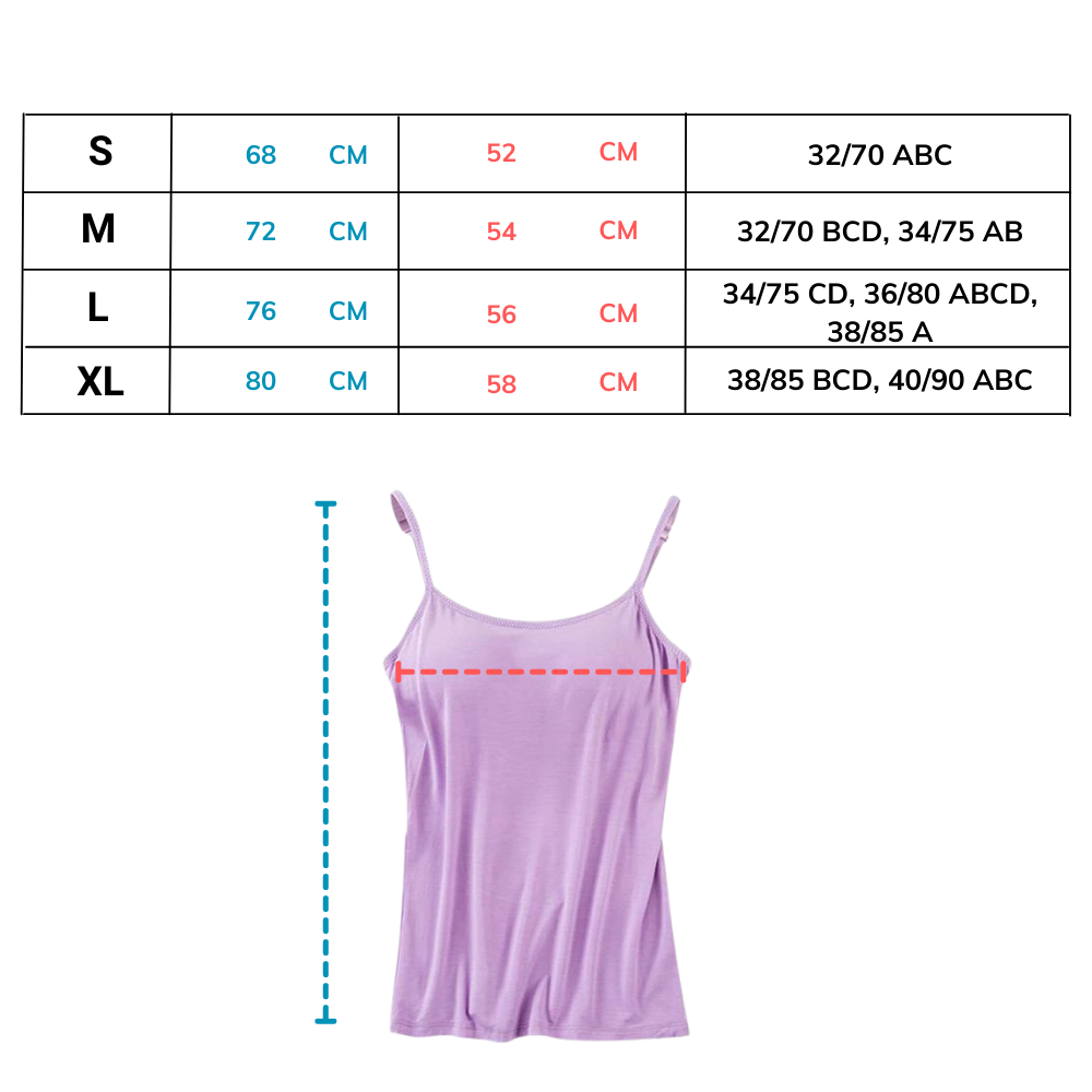 Camisole avec soutien-gorge intégré - Ozerty