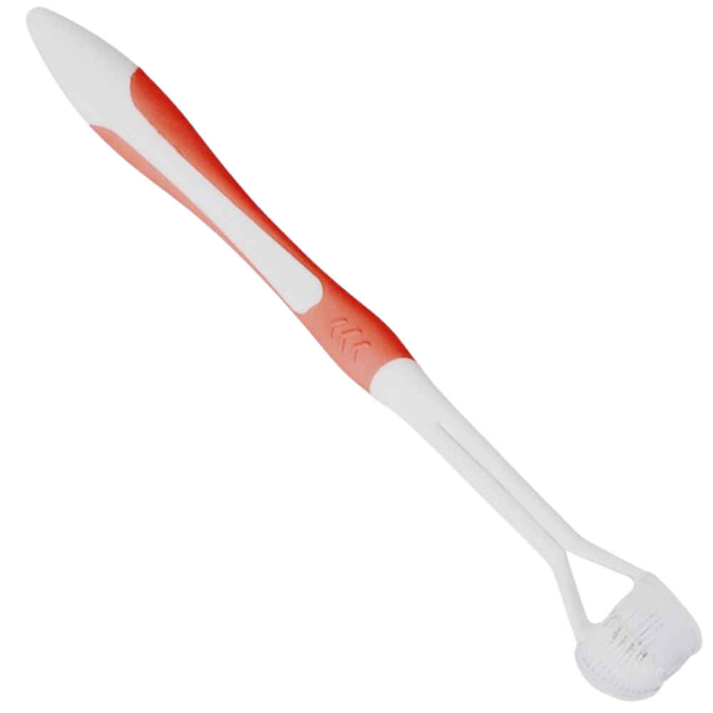 Brosse à dents à trois faces pour adultes et enfants -Rouge/   - Ozerty