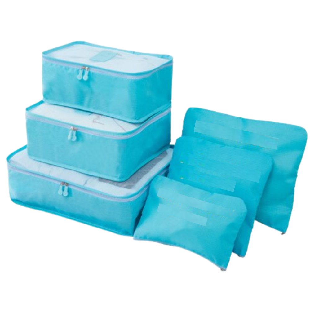 Lot de 6 petits sacs de voyage pour valise -Bleu/   - Ozerty