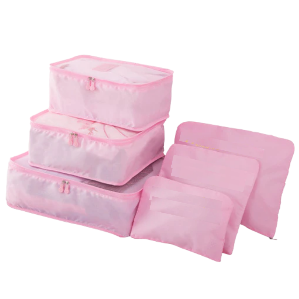 Lot de 6 petits sacs de voyage pour valise -Rose/   - Ozerty