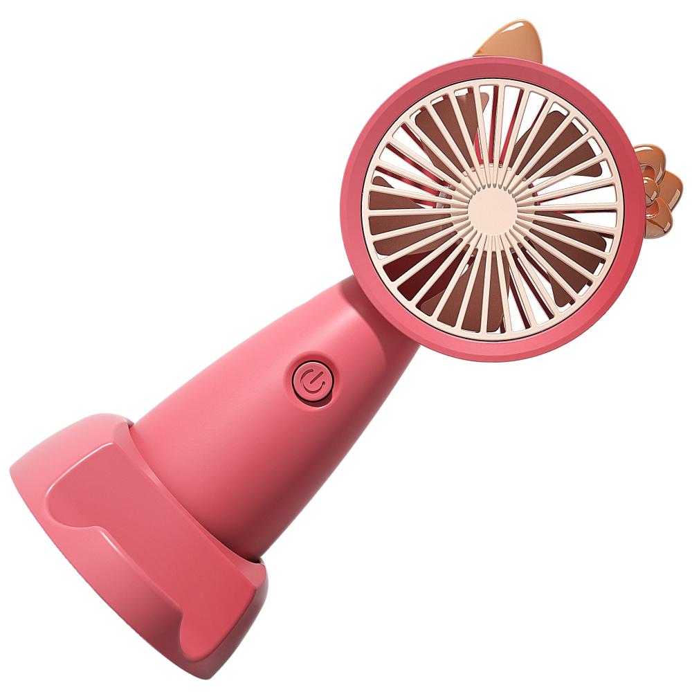 Mini ventilateur USB avec support pour téléphone -Rouge/   - Ozerty