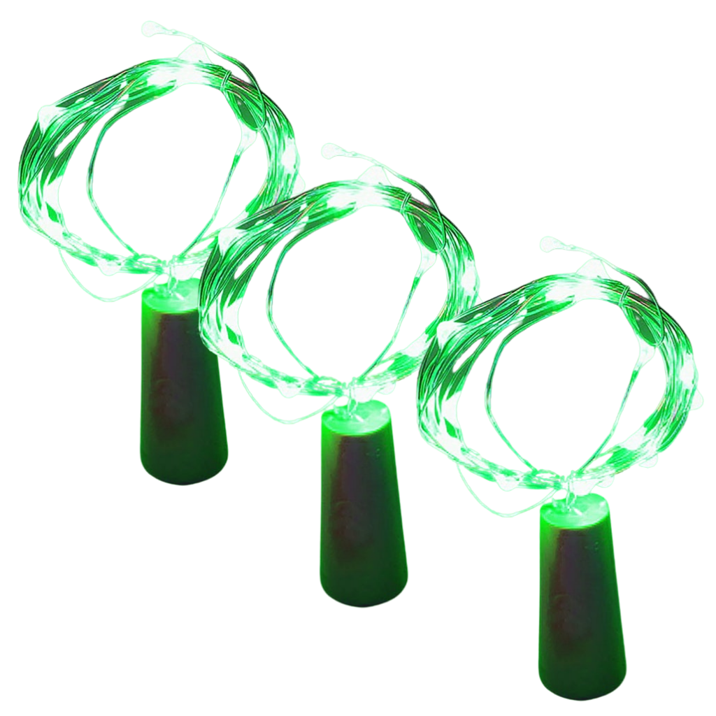 LED light chain for bottle with cap (set of 3)