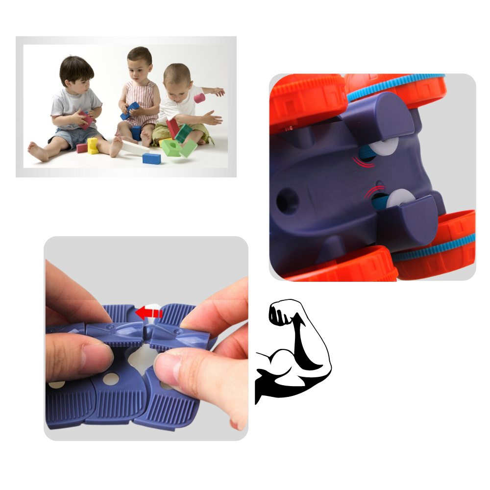 Jouet de voiture ferroviaire flexible pour enfants - Ozerty