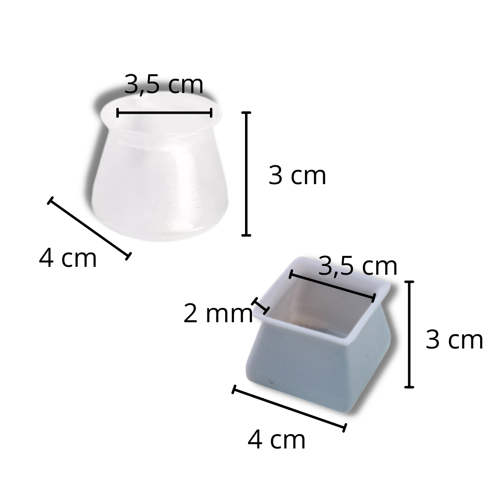 Pack de 8 protections en silicone pour pieds de meubles - Ozerty