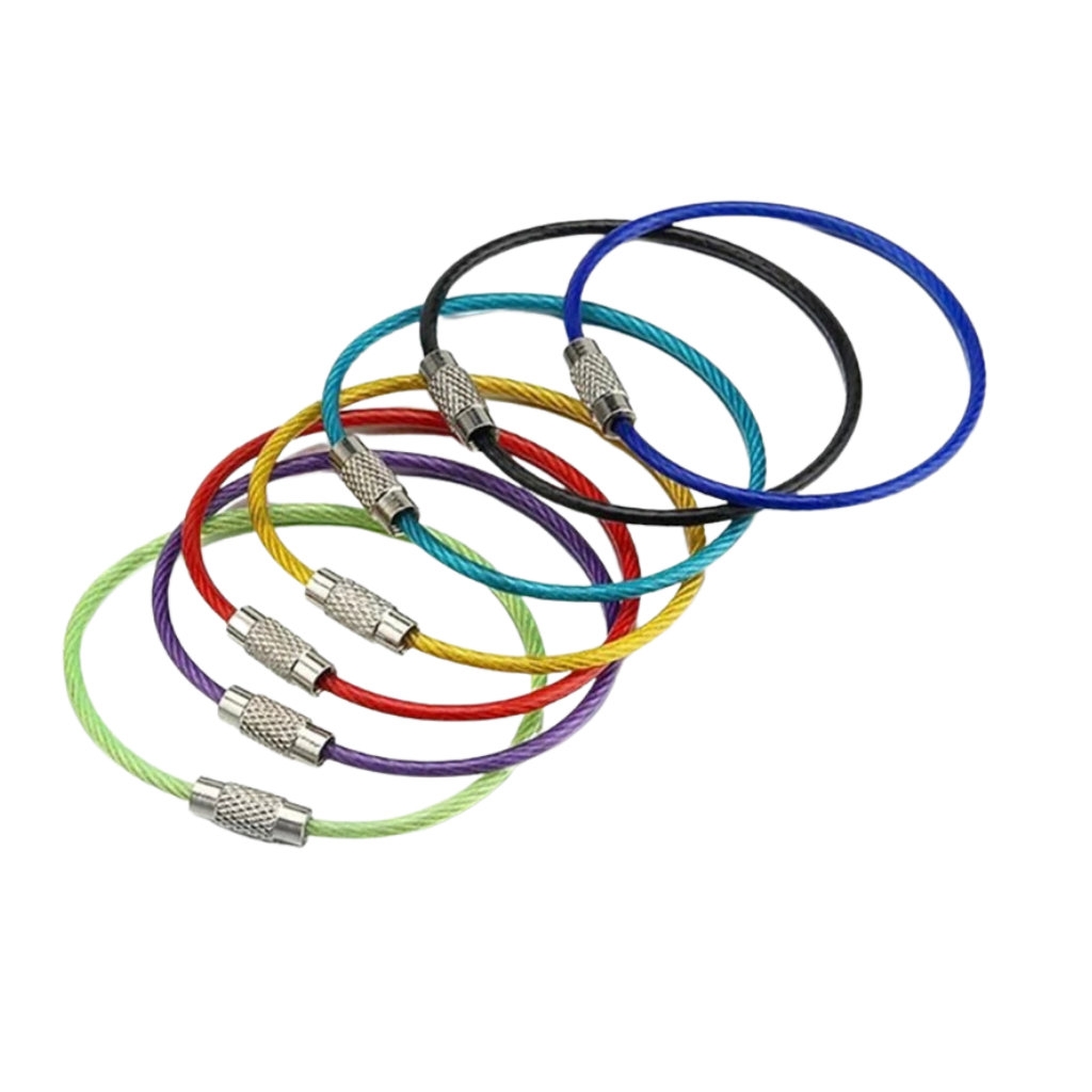 Lot de porte-clés en fil métallique flexible - Ozerty