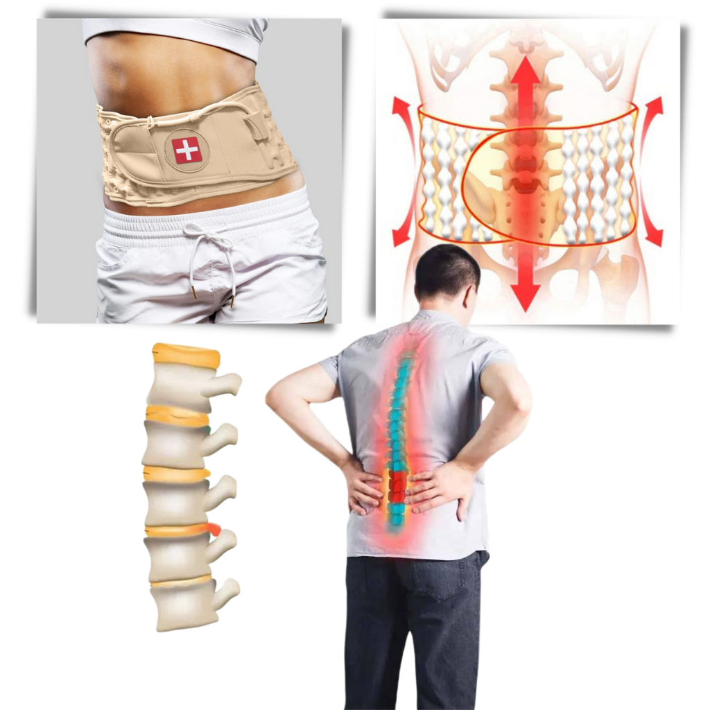 Ceinture de soutien lombaire par décompression gonflable - Ozerty