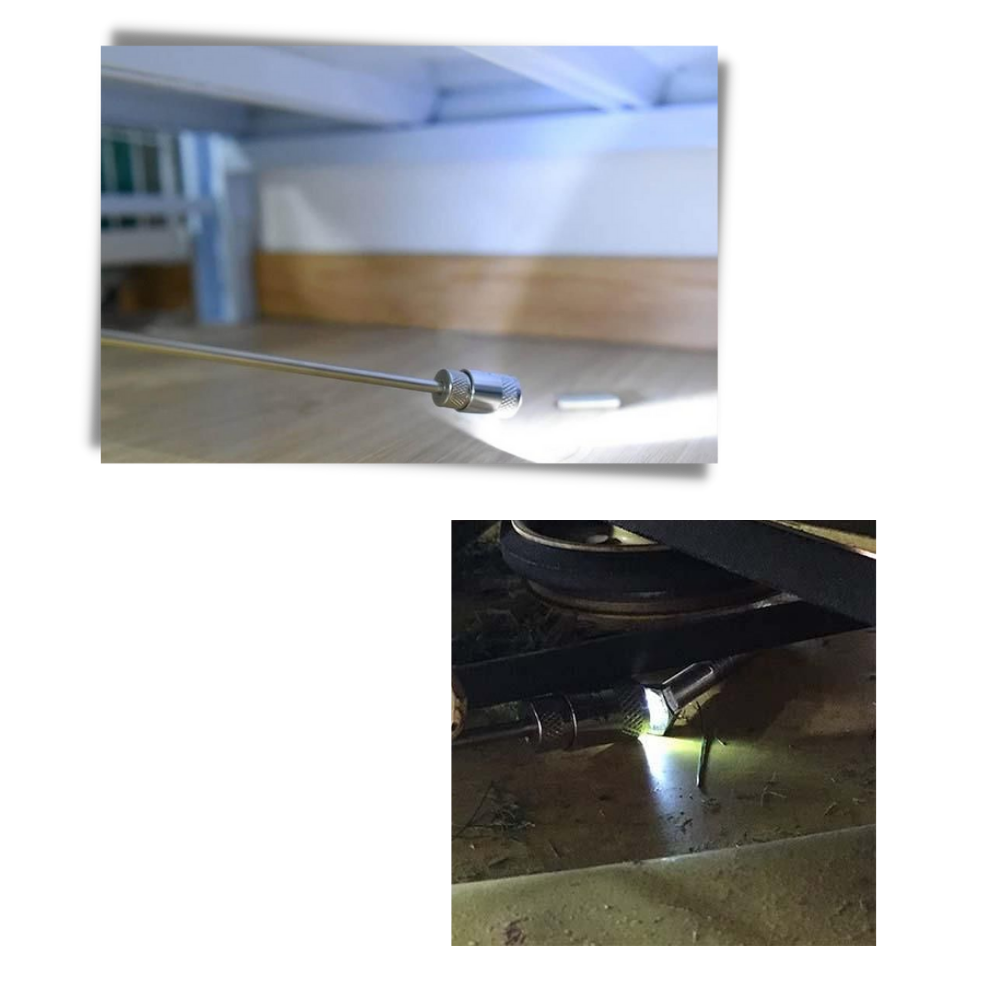 Outil de ramassage magnétique rétractable avec LED - Ozerty