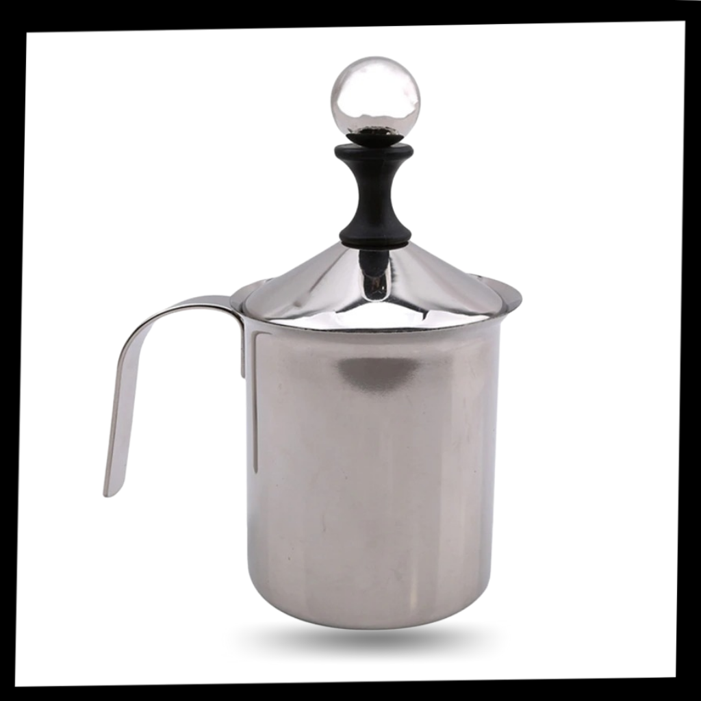 Mousseur manuel en acier inoxydable 400 ml