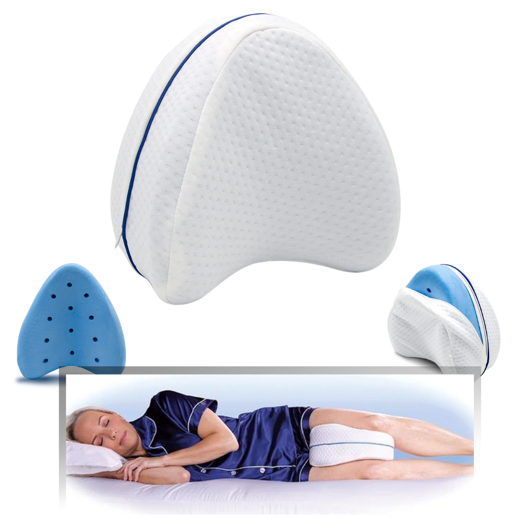 Coussin orthopédique pour genoux et jambes avec mousse à mémoire de forme