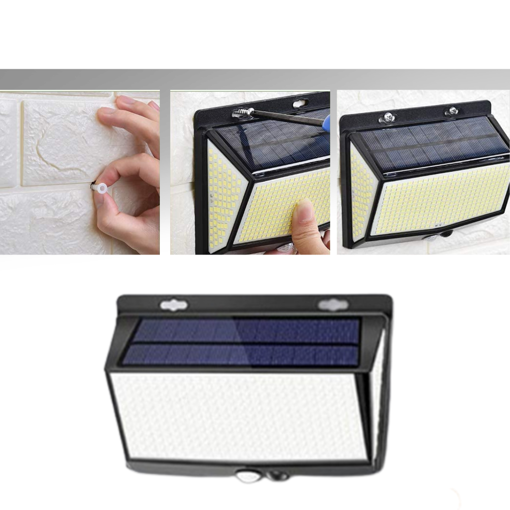 Lampe solaire d'extérieure 468 LED - Ozerty