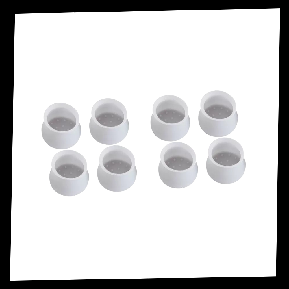 Pack of 8 silicone protectors for furniture legs