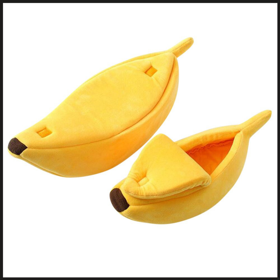 Lit pour animaux de compagnie en forme de banane
