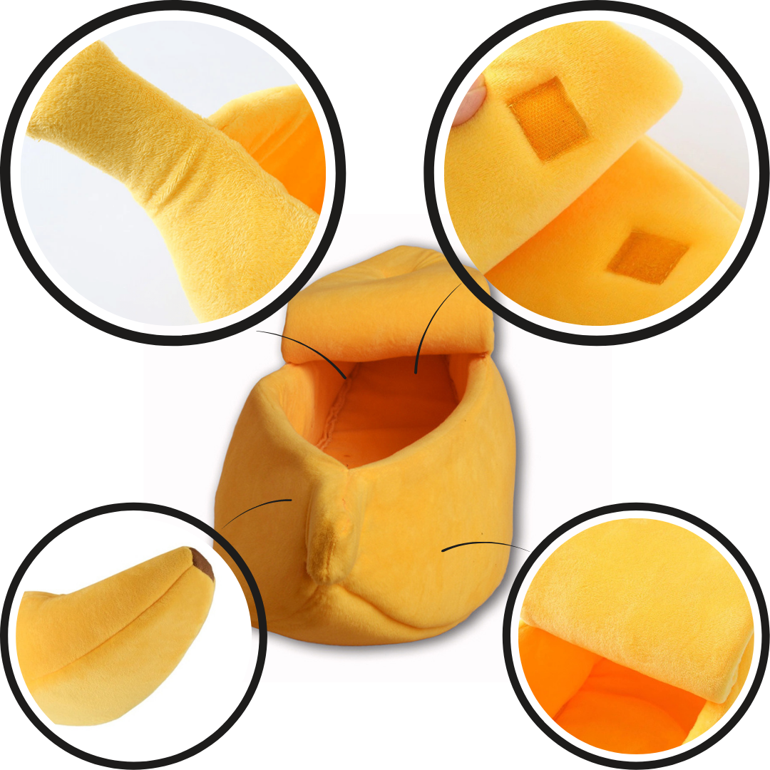 Lit pour animaux de compagnie en forme de banane