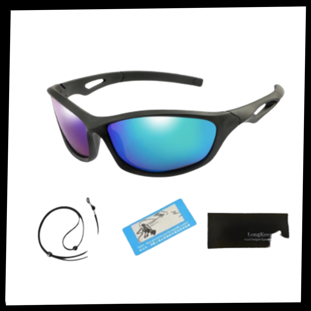 Lunettes de soleil de sport polarisantes avec sangle pour enfants  - Ozerty