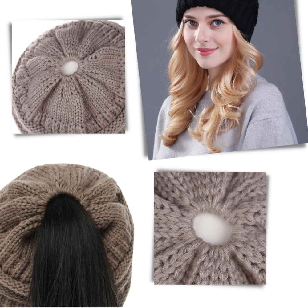 Bonnet pour queue de cheval et chignon en désordre - Ozerty