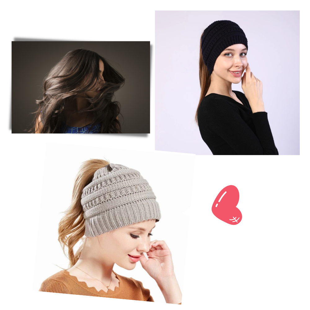 Bonnet pour queue de cheval et chignon en désordre - Ozerty