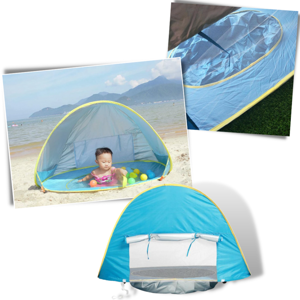 Tente de plage portative pour bébé avec mini-piscine - Ozerty