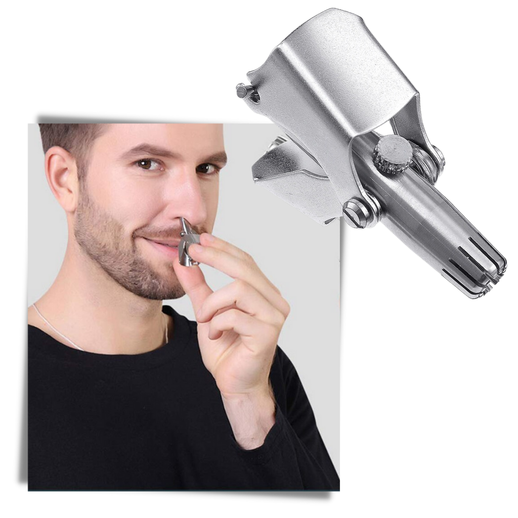 Tondeuse manuelle portable pour les poils du nez - Ozerty