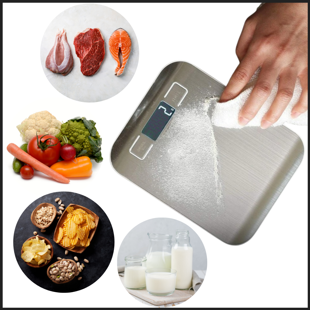 Balance de cuisine numérique LCD en acier inoxydable - Ozerty