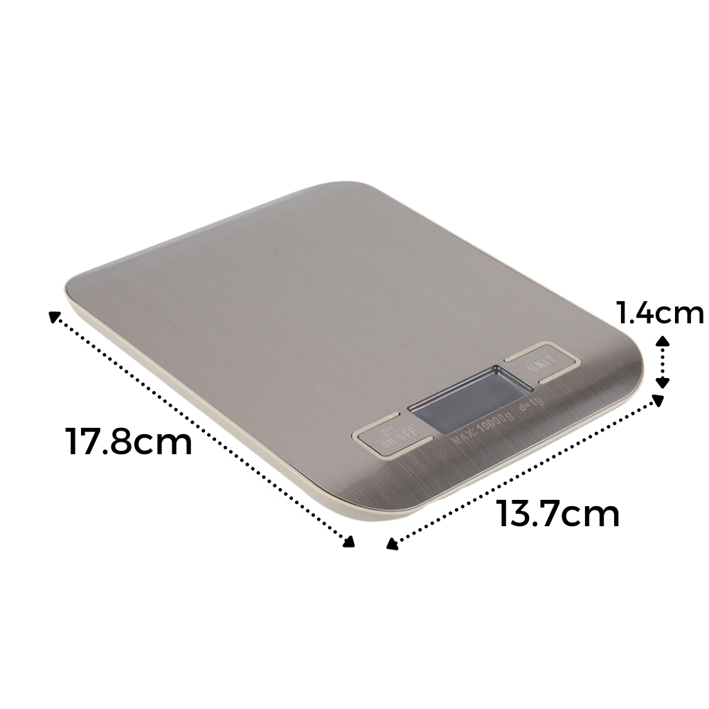 Balance de cuisine numérique LCD en acier inoxydable - Ozerty
