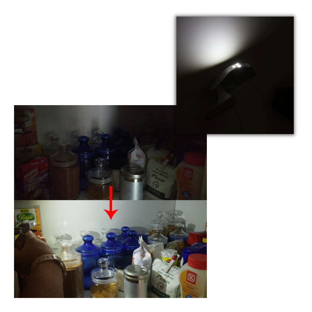 Lot de 3 lumières LED pour charnières  - Ozerty