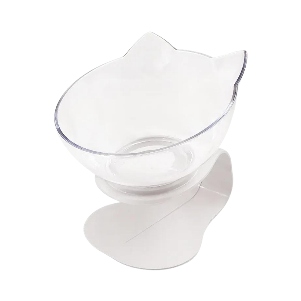 Bol confort surélevé pour chats -Transparent/Individuel - Ozerty