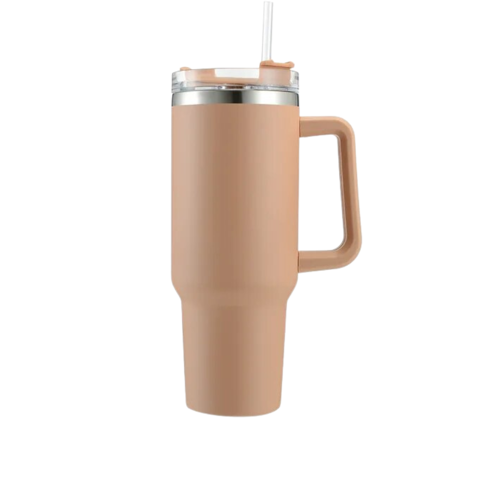 Mug Grande Capacité pour voiture avec Poignée -Sable - Ozerty