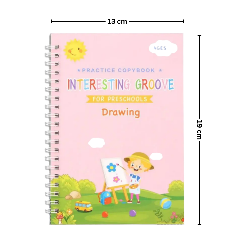 Cahier d'écriture effaçable à rainures  - Ozerty